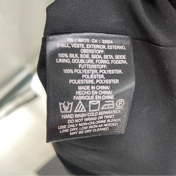 Anthropologie Maeve XS Paola Silk Floral Mini Dress Black Flowy Long Sleeve Boho - Picture 11 of 12